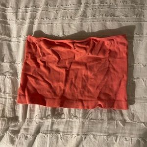 Coral tube top
